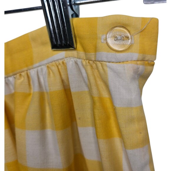 Vtg MISS SHAHEEN Butter Yellow Maxi Skirt Womens 14 Hippie 70s Boho Retro Floral - Picture 4 of 9